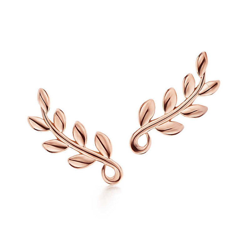 TIF47994474 light gold olive branch earrings