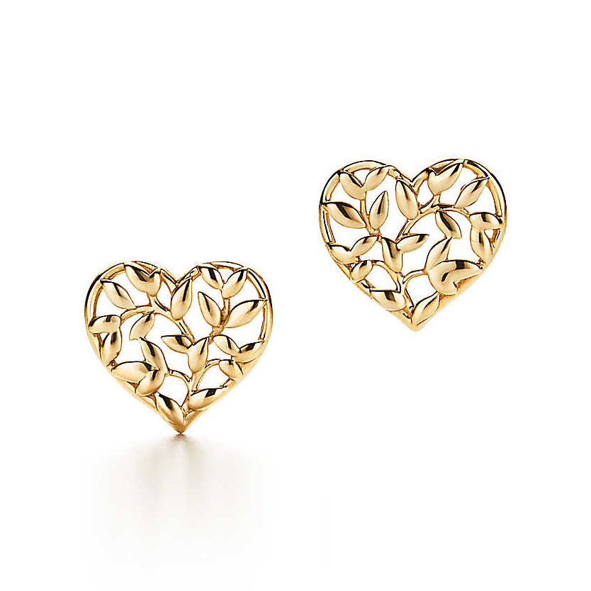 TIF600219755 branch heart-shaped earrings
