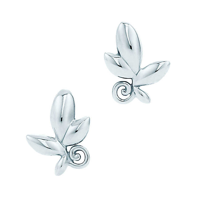 TIF70336880 light gold olive branch earrings