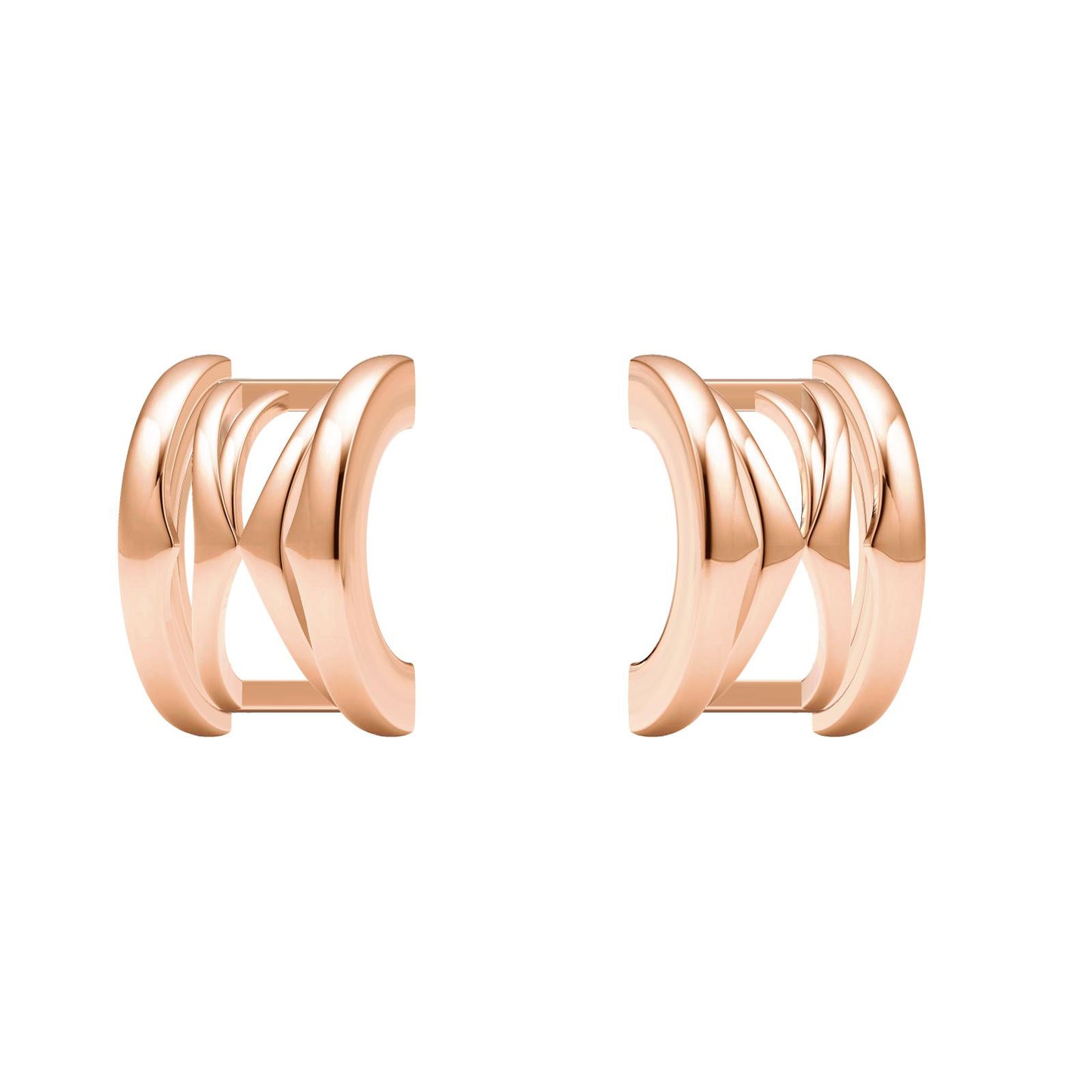 BGL-OR309870 light gold streamline earrings