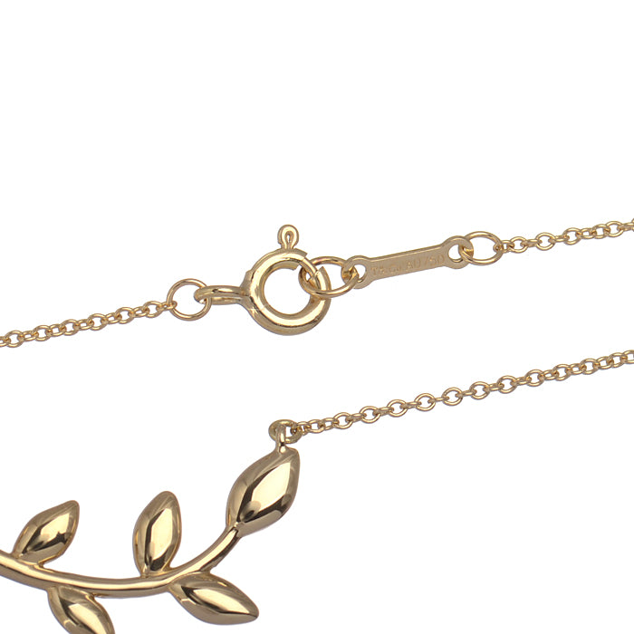 TIF15410689 light gold OliveLeaf vine chain pendant