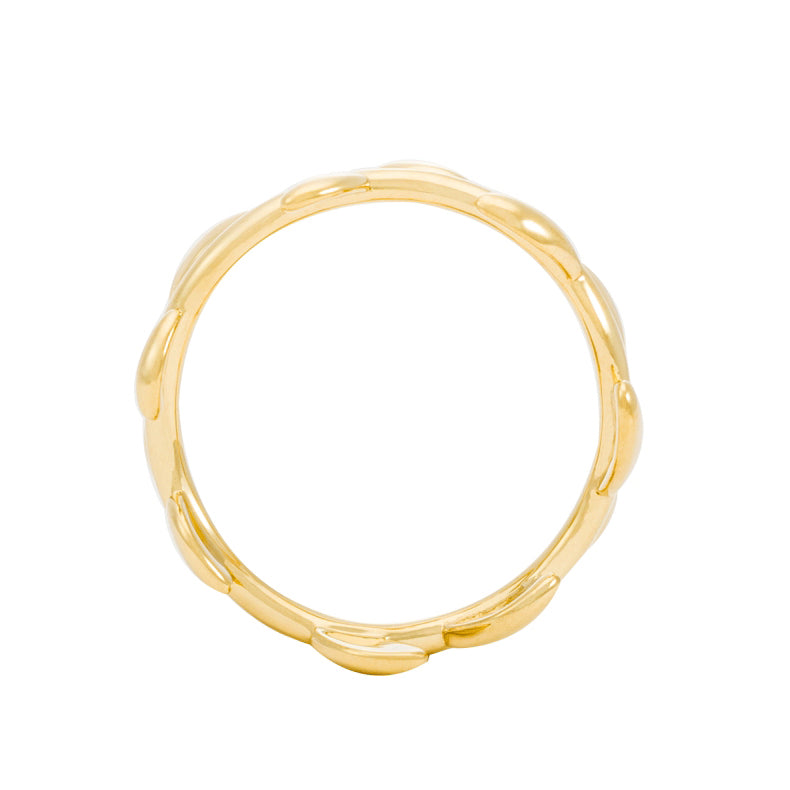 TIF65180191 narrow version light gold olive branch ring