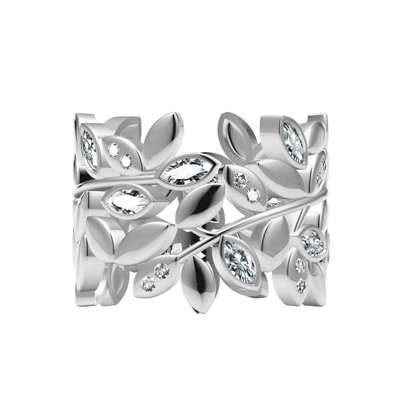 TIF64044983 Marquise leaf ring