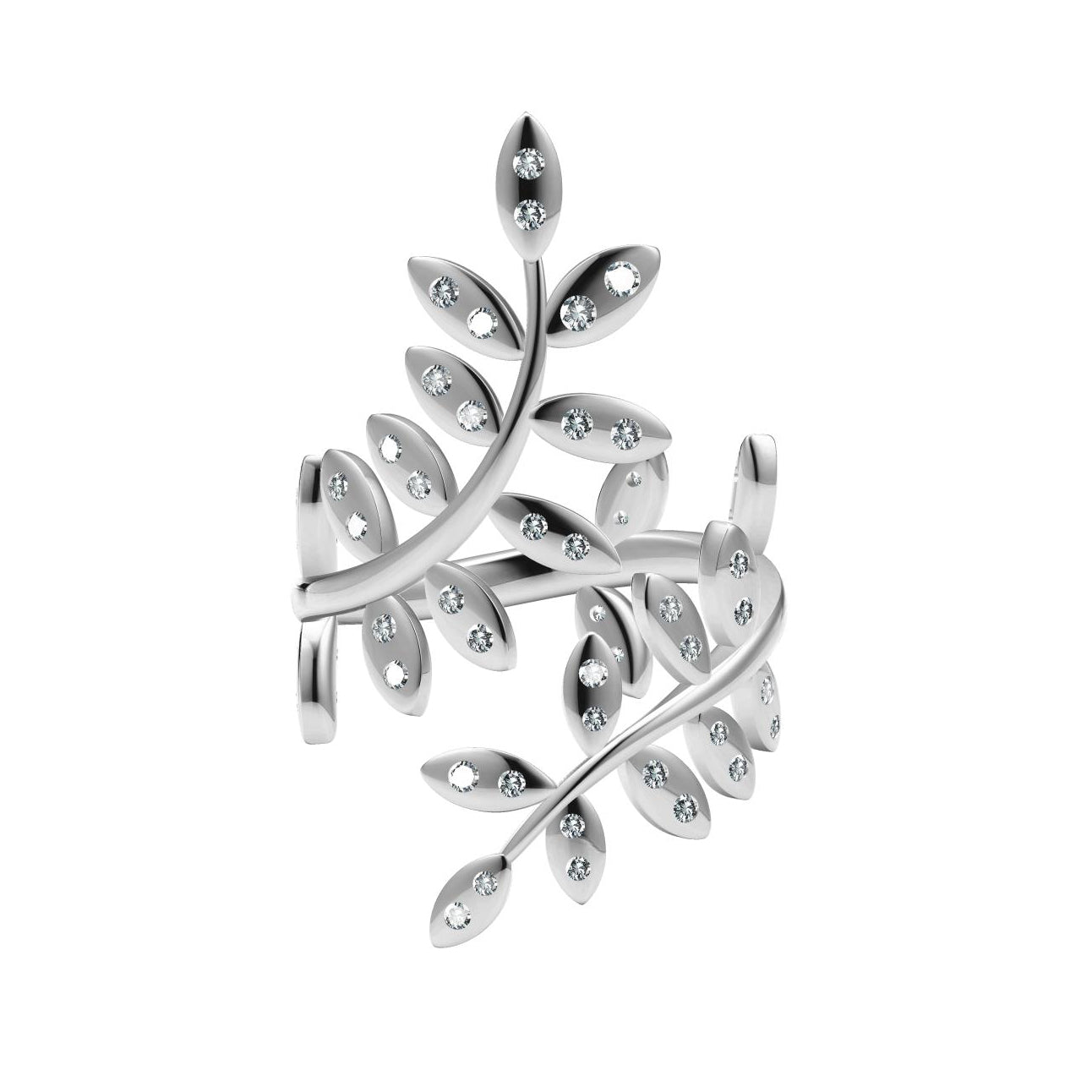 TIF44982143 diamond leaf ring