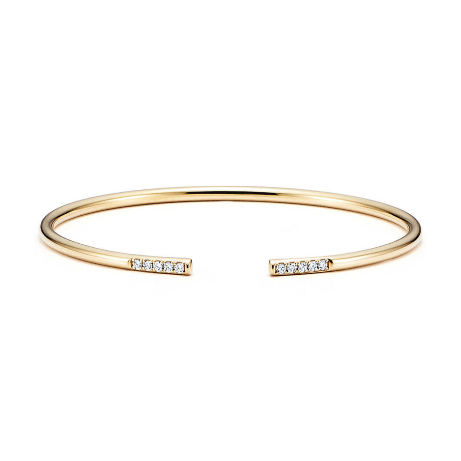TIF81003690 single empty tube diamond bracelet
