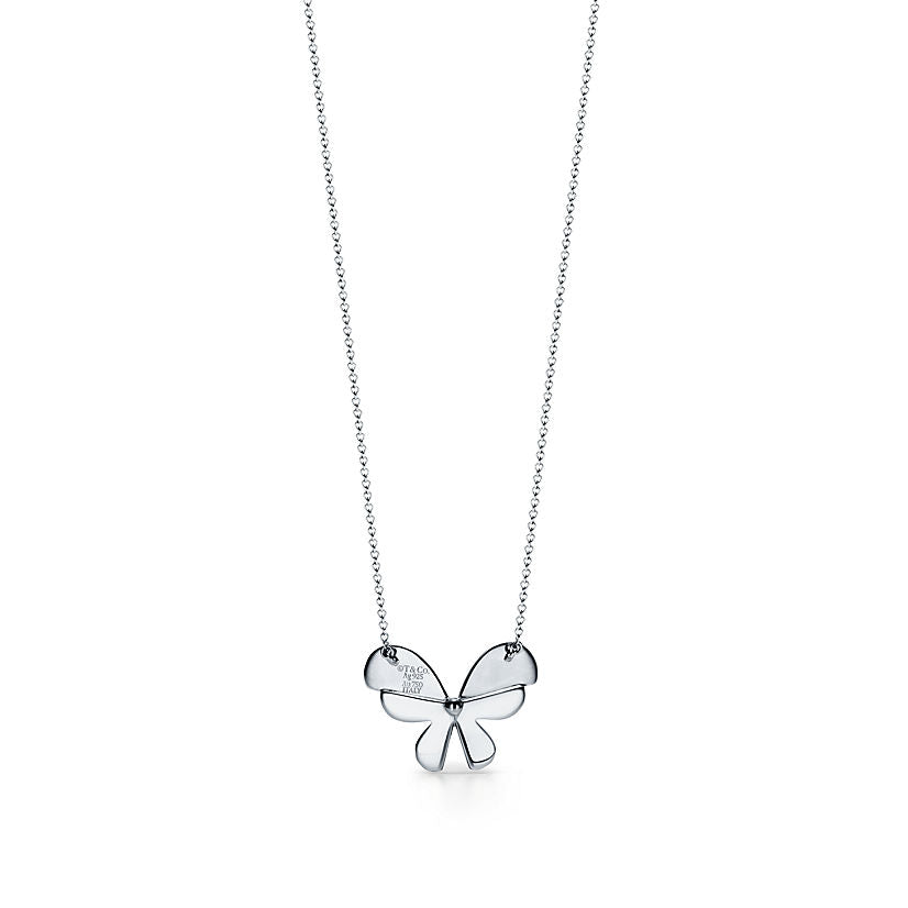 TIF28444399 letter light gold butterfly chain pendant
