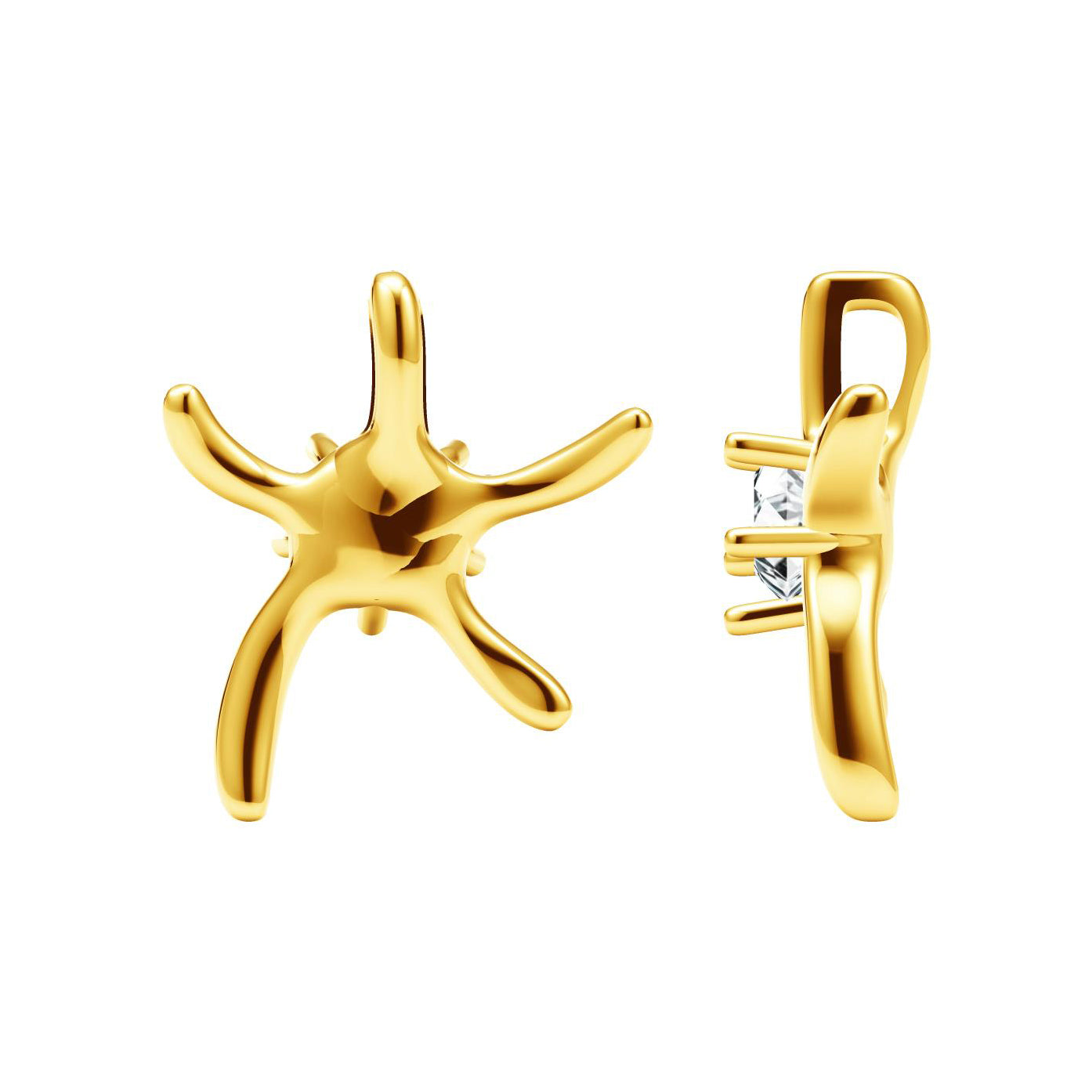 TIF23325766 guest version single diamond starfish pendant