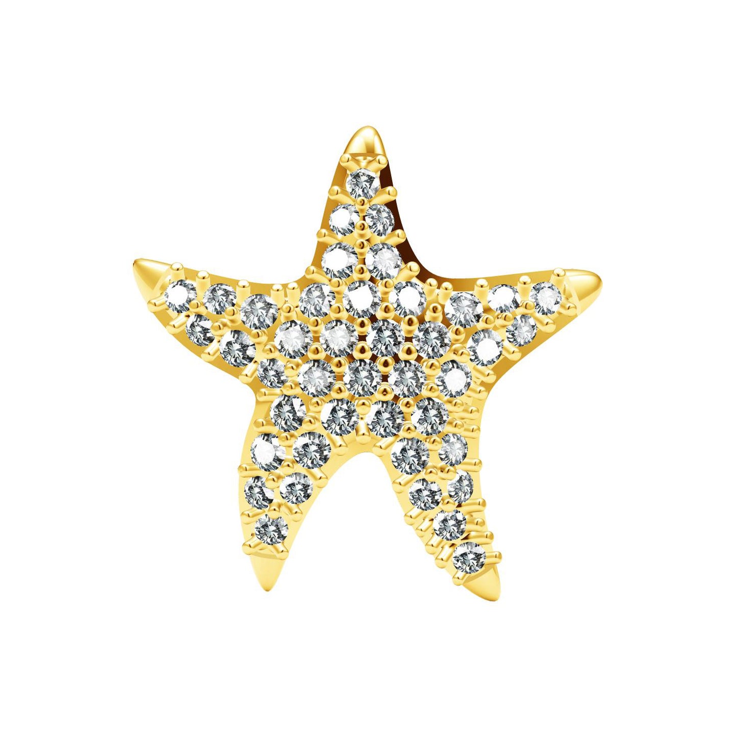 TIF13802101 full diamond starfish pendant