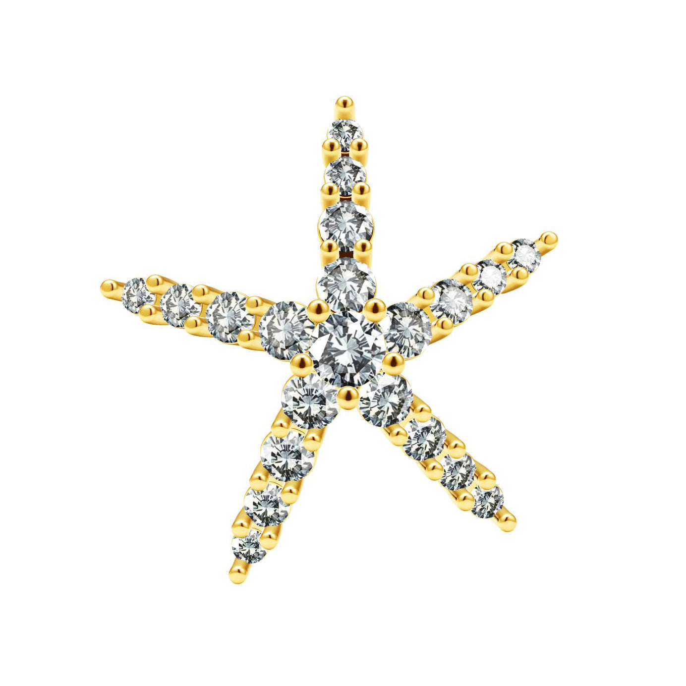 TIF39318296 full diamond starfish pendant