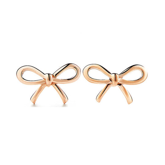 TIF57222538 light gold bow large earrings