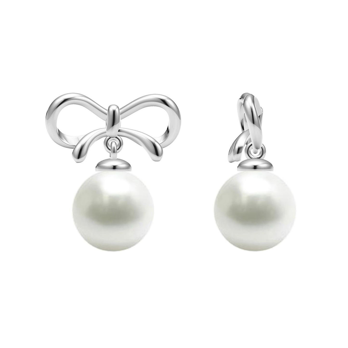 TIF40764767 pearl light gold bow earrings