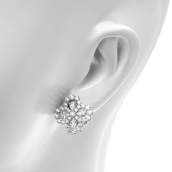 HW-EADPRPMEL5C Large Stone Water Drop Clover Ear Pat