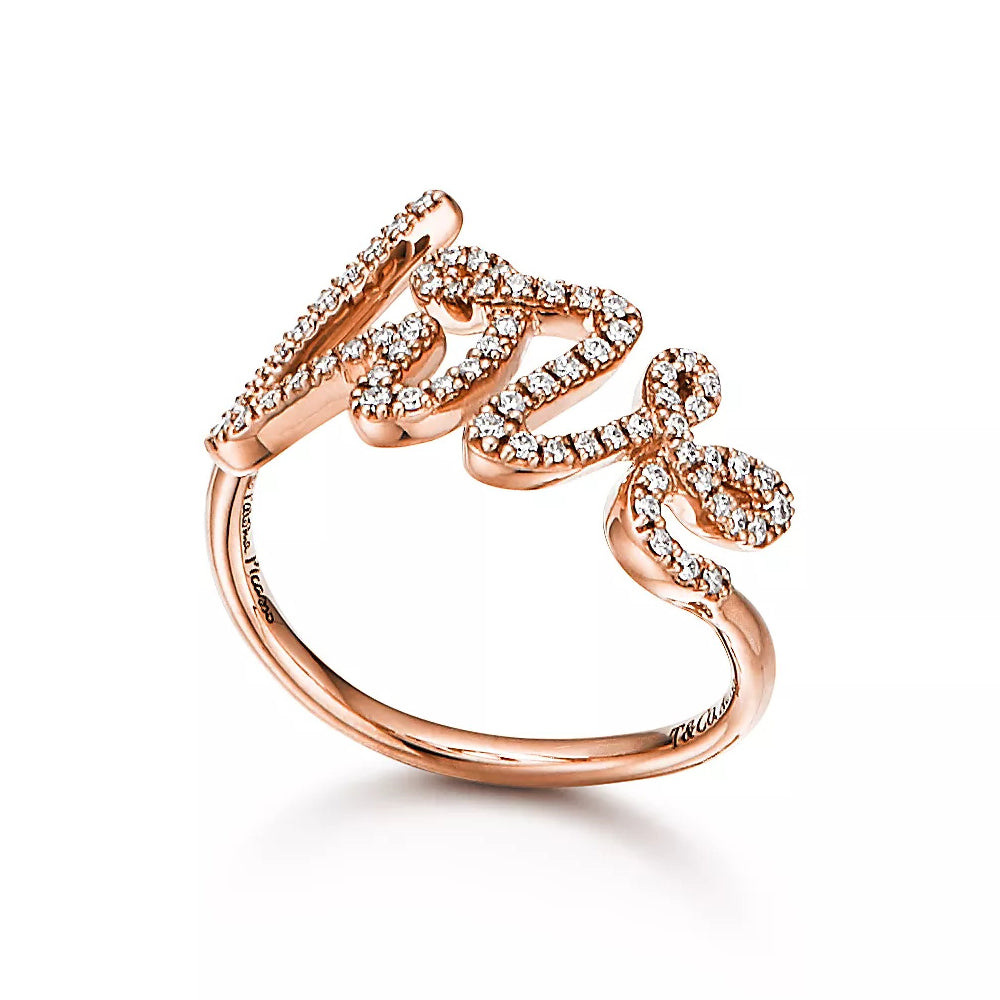 TIF60138074 letters Love diamond ring