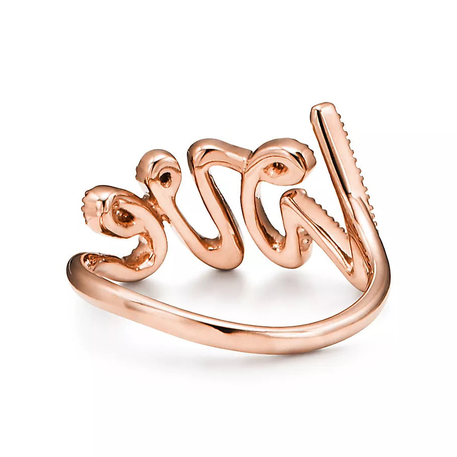 TIF60138074 letters Love diamond ring