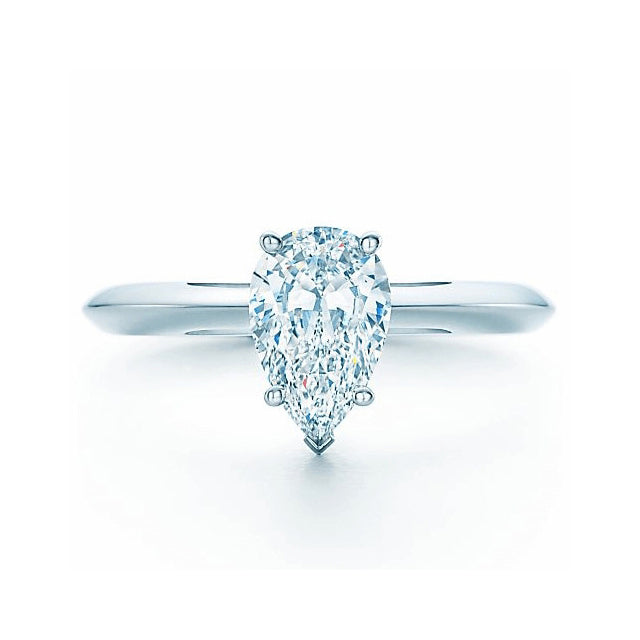 TIF73686599 inlaid pear-shaped diamond ring