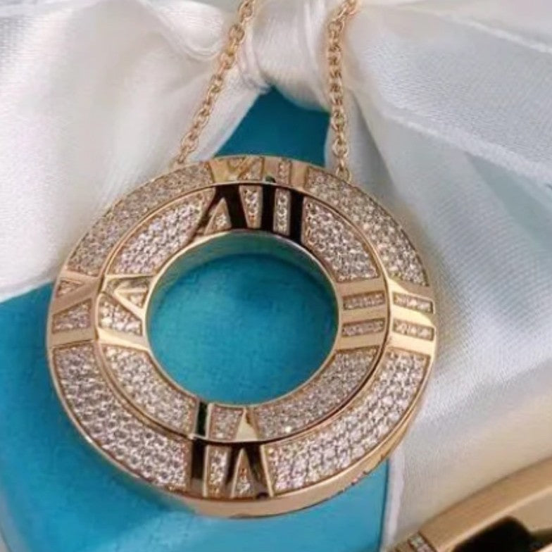 TIF34553488 full diamond Roman disc pendant
