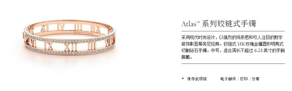 TIF14163755 diamond hollow hinged bracelet