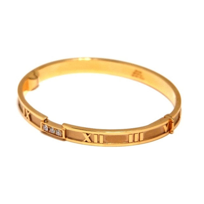 TIF79968301 Closed hinged three diamond Roman bracelet