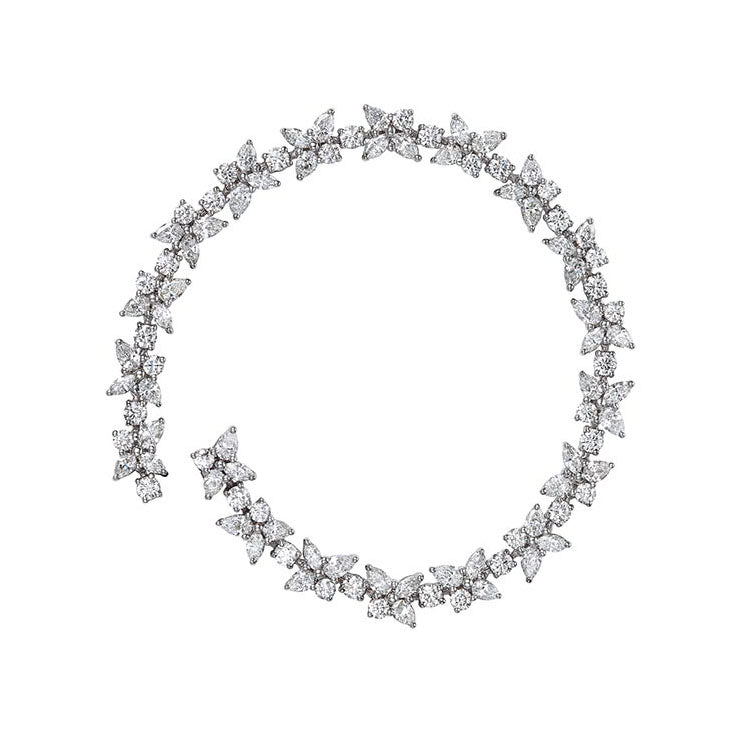TIF33125394 fully set four-leaf horse eye water drop flower cluster bracelet