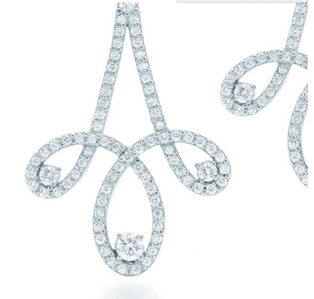 TIF52460575 full diamond scroll shaped thatch earrings