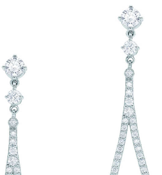 TIF52460575 full diamond scroll shaped thatch earrings