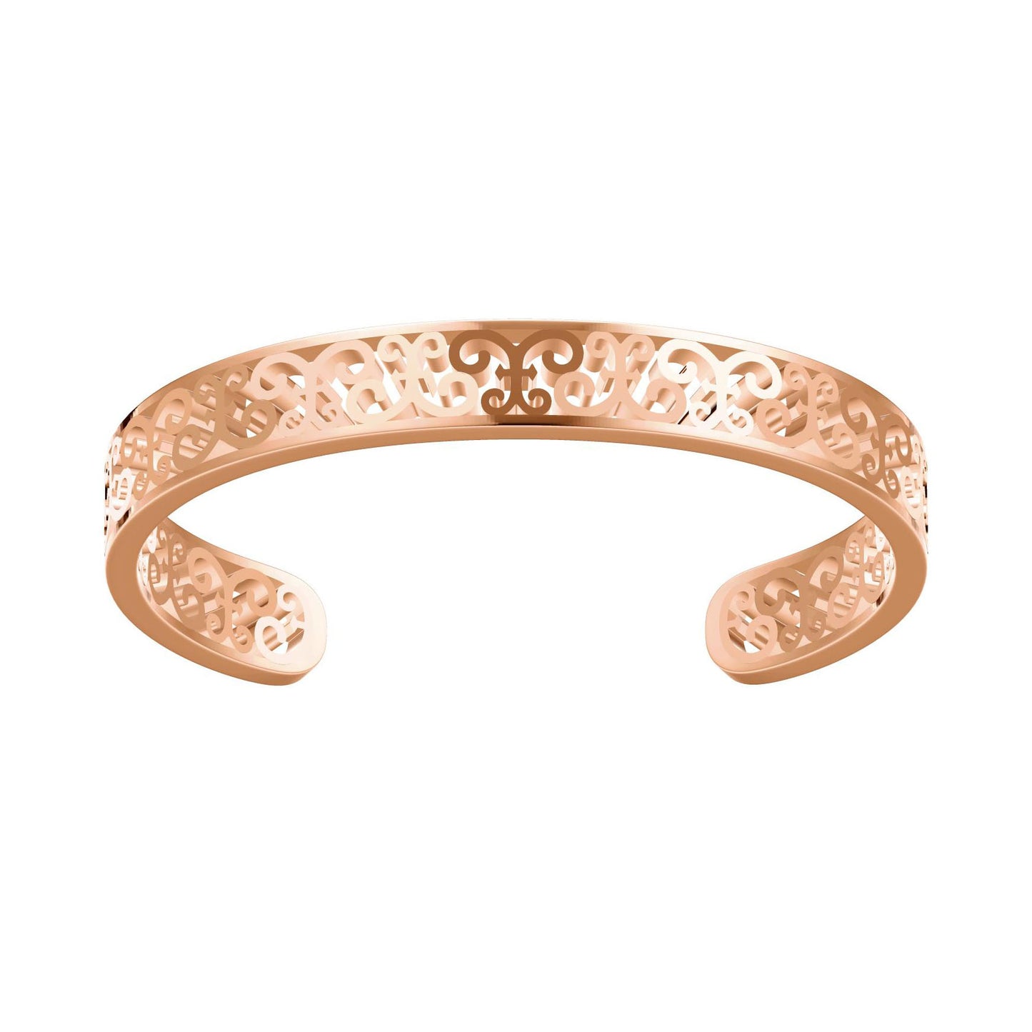 TIF35084607 light gold thatched open bracelet