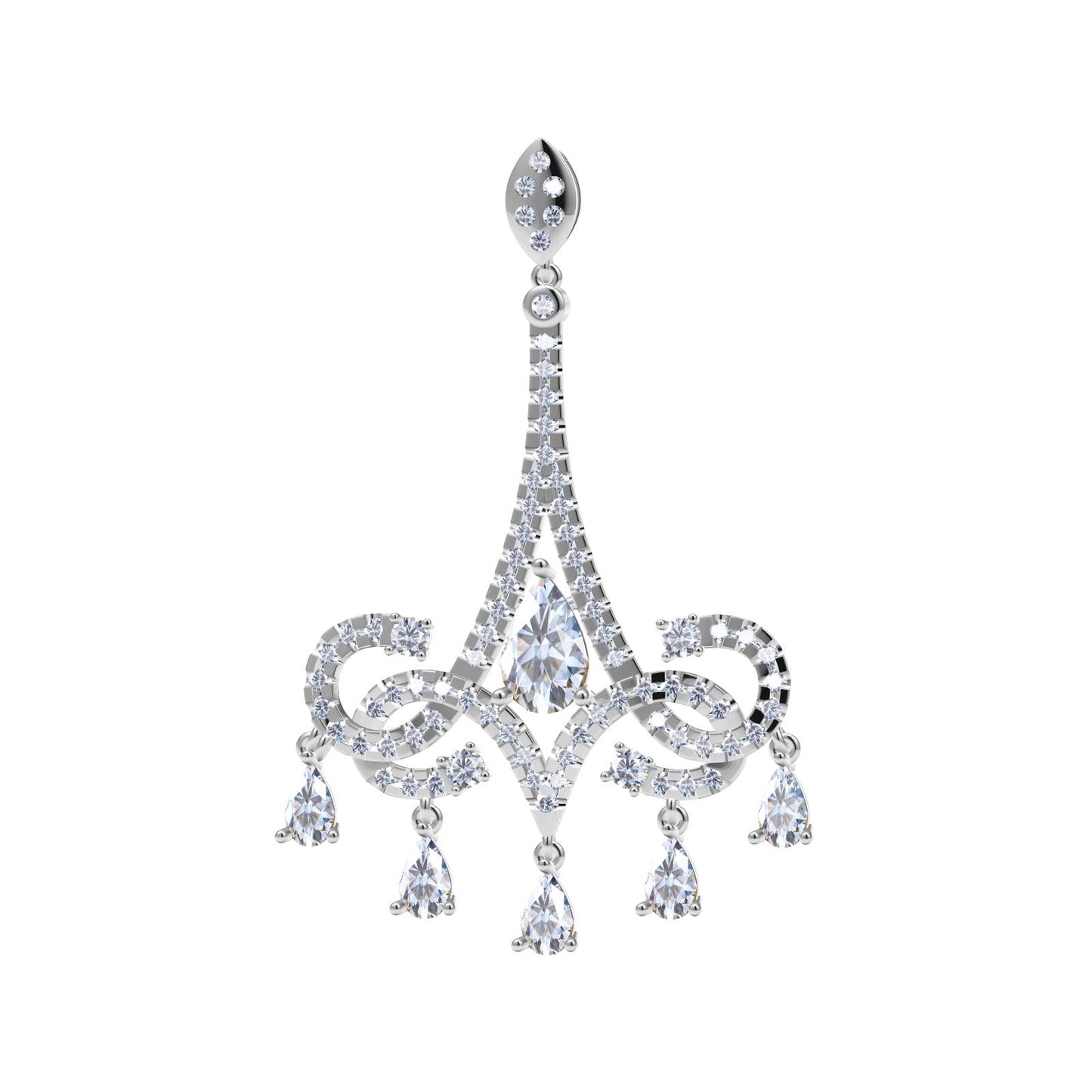 TIF27641719 water drop diamond full diamond thatch pendant