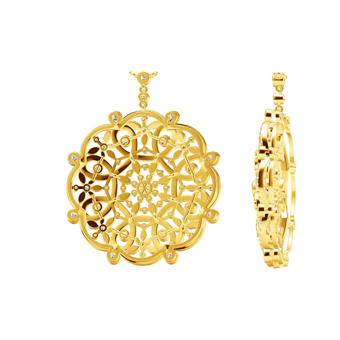 TIF72486163 full diamond thatch pendant