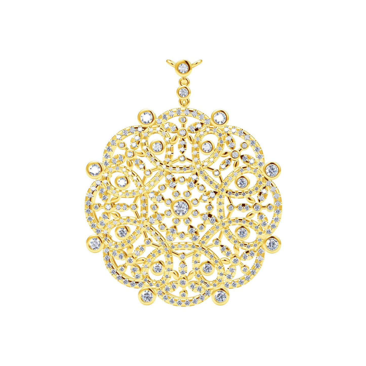 TIF72486163 full diamond thatch pendant
