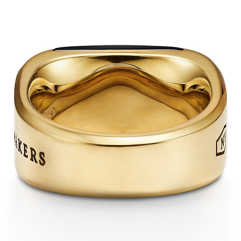 TIF65452390 black agate letter ring