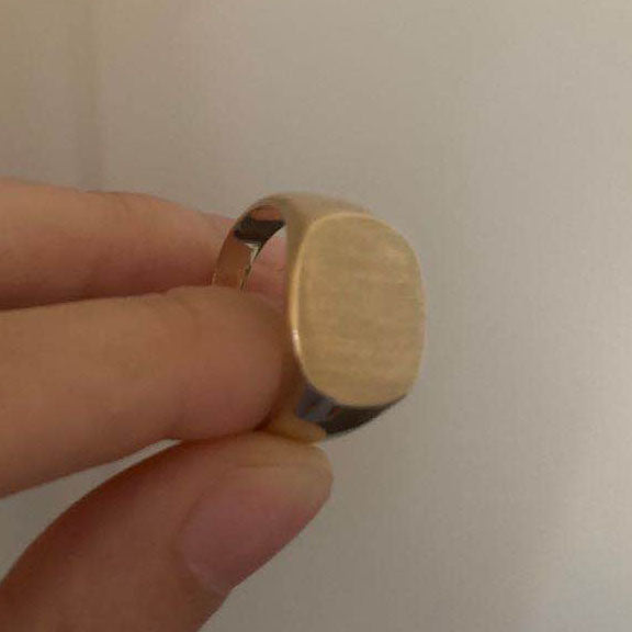 TIF14697382 light gold men's ring