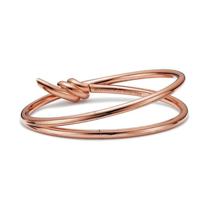 TIF70152487 light gold double circle twisted rope bracelet