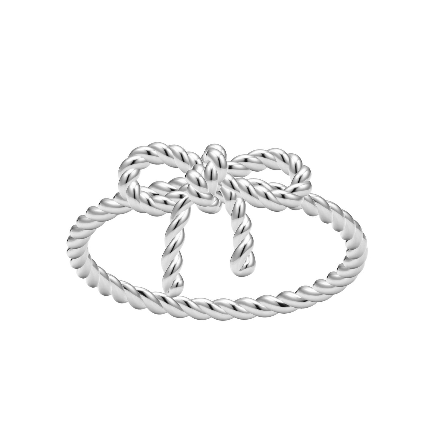 TIF86202210 light gold twisted rope bow small ring