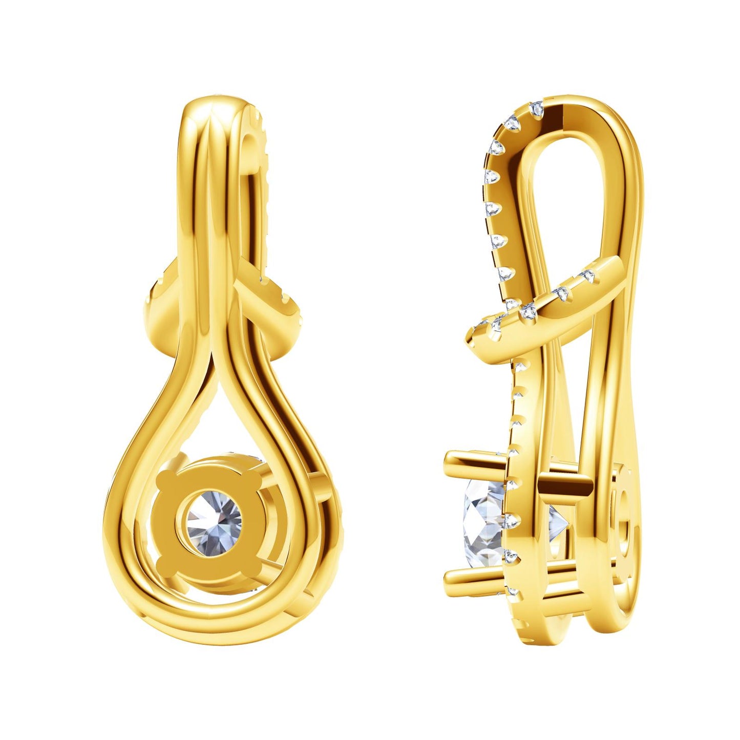 TIF64351868 diamond twisted ribbon pendant