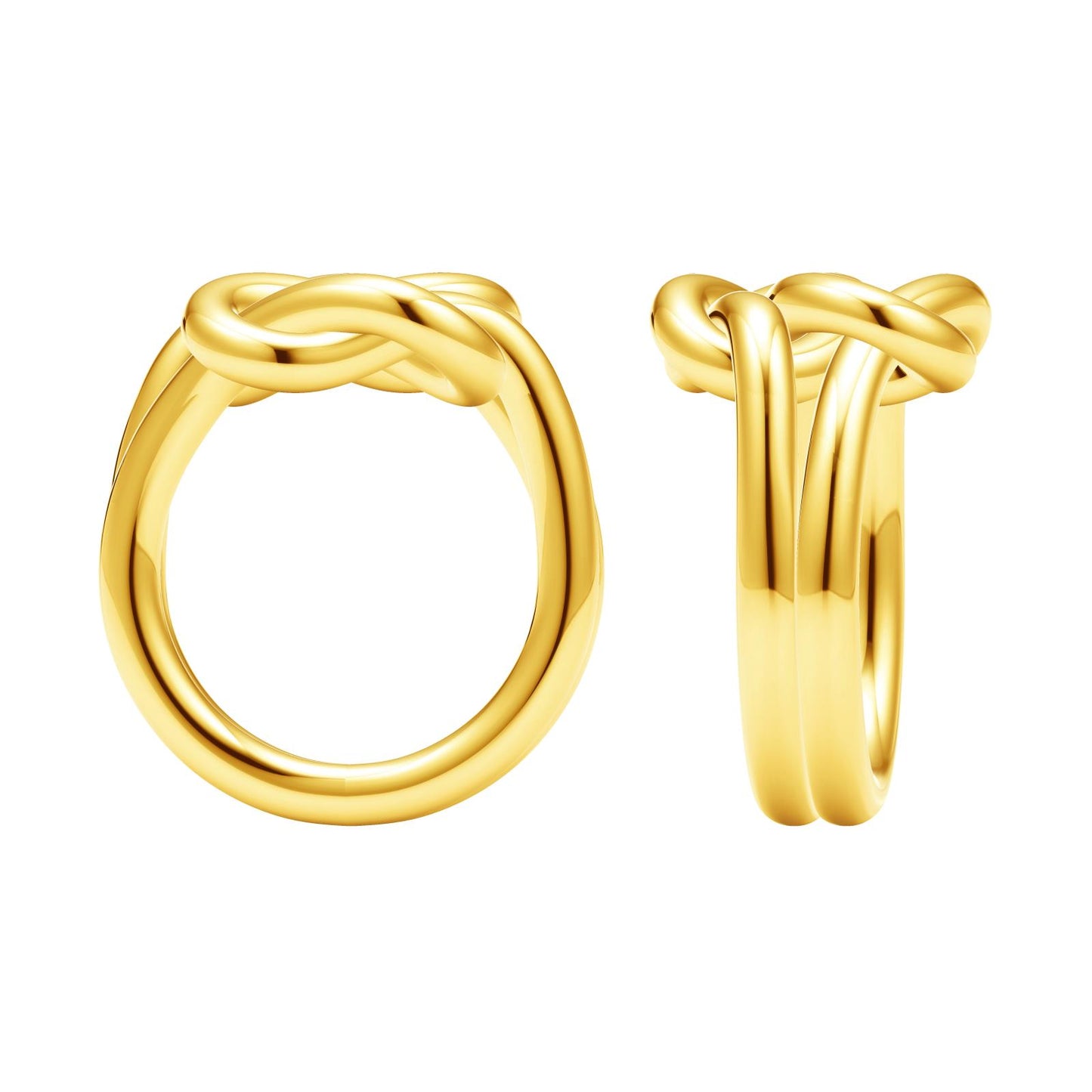TIF10369268 light gold twisting rope twist ring