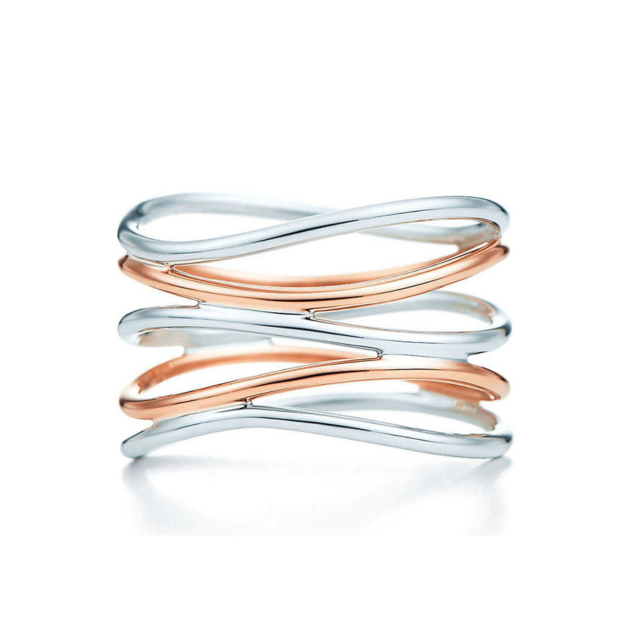 TIF4315231 light gold twisted color ring