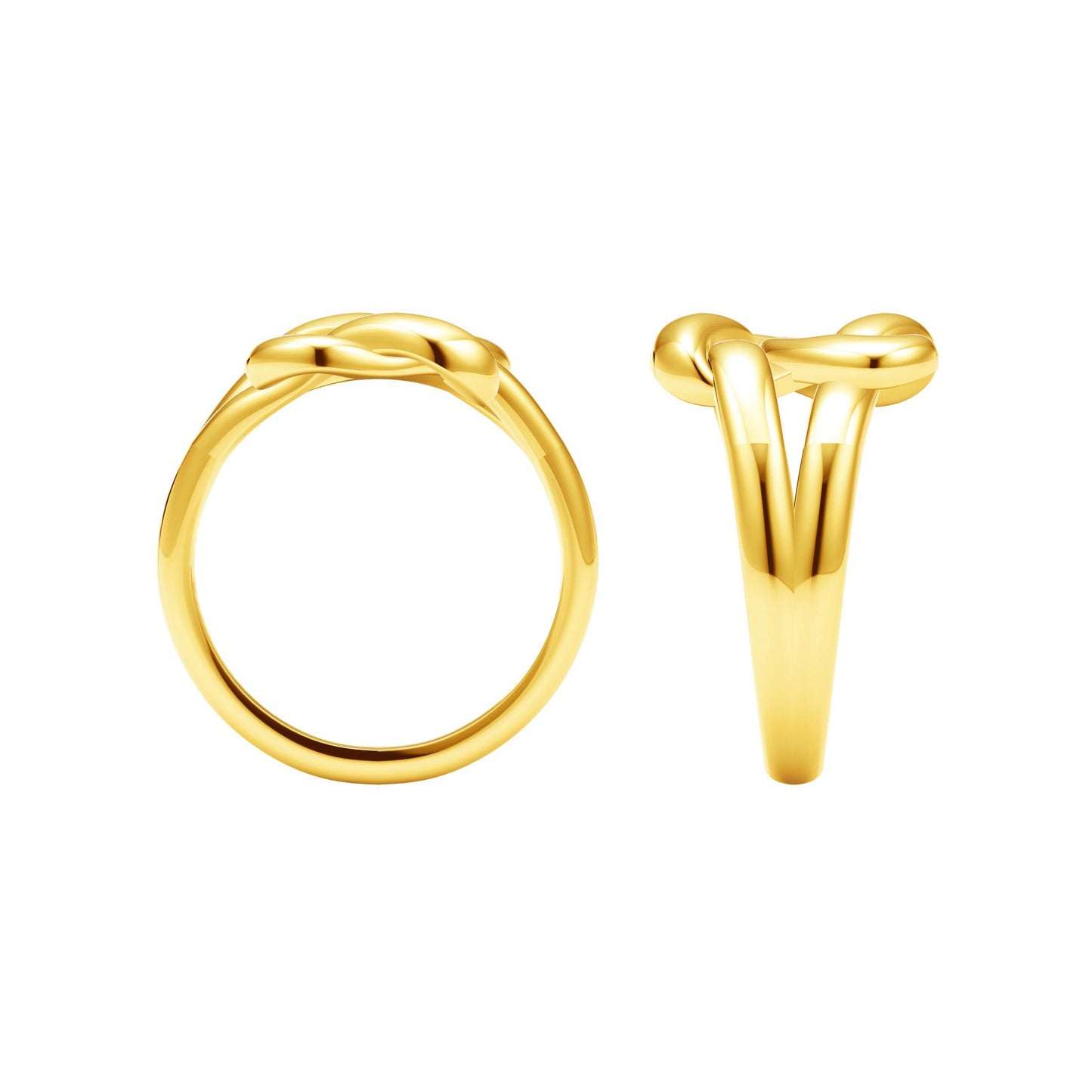 TIF19228837 light gold twisted knot ring