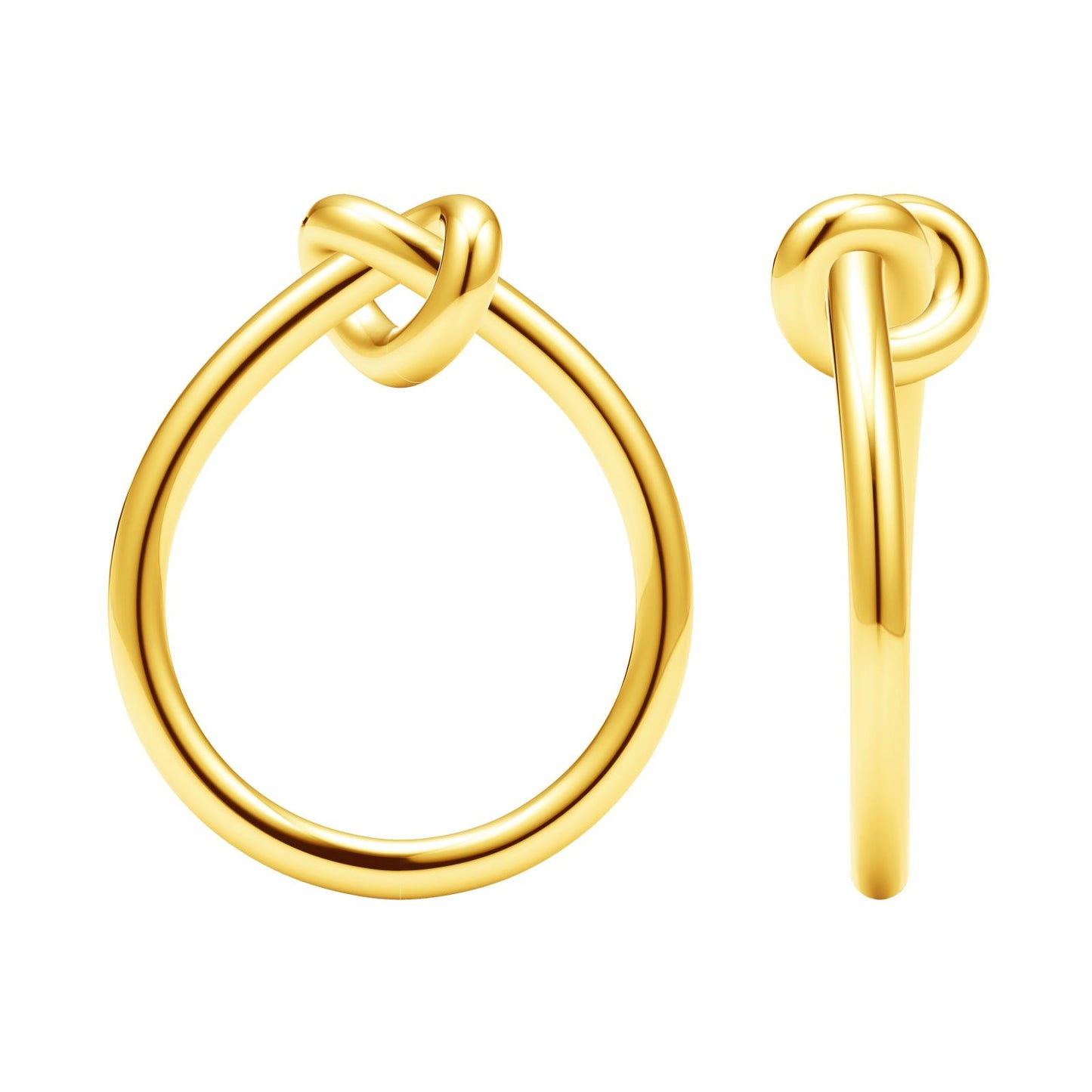 TIF11225405 light gold knot ring
