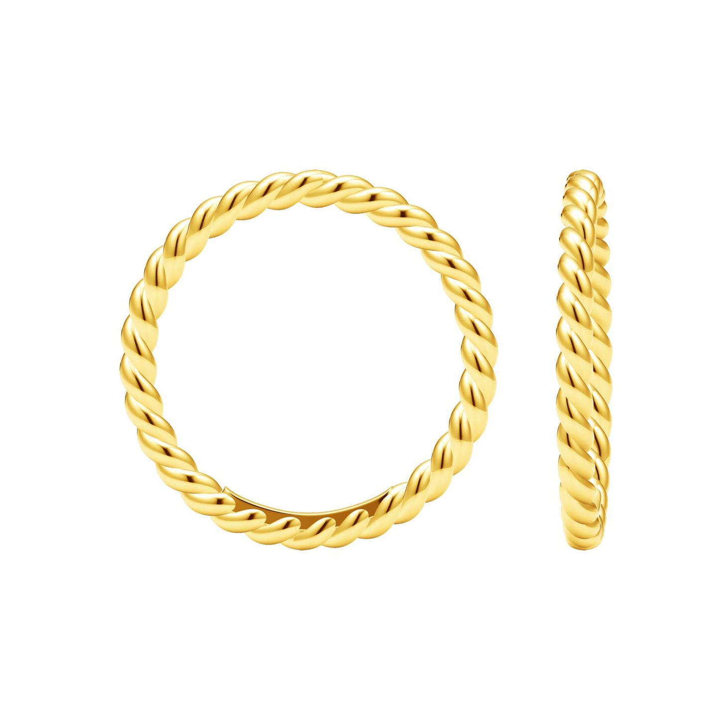 TIF3641579 light gold twisted rope ring