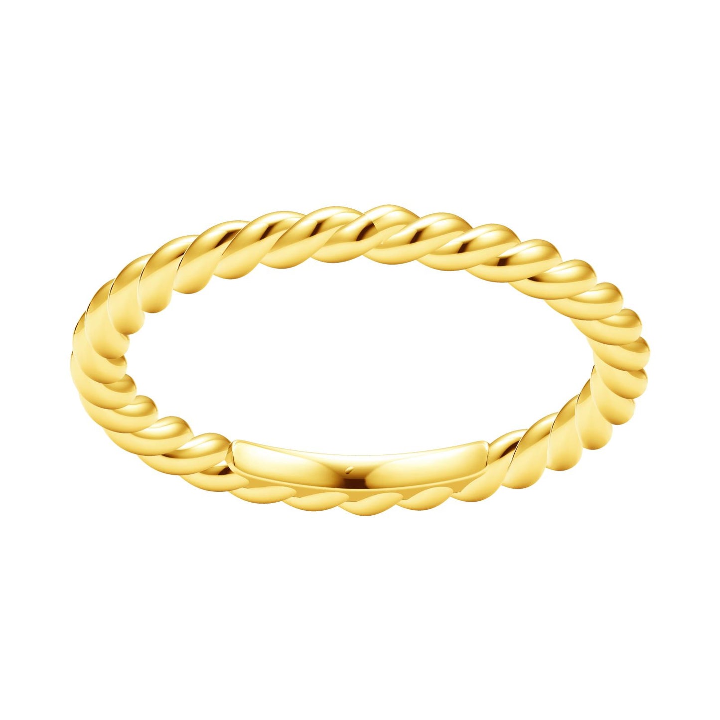 TIF3641579 light gold twisted rope ring