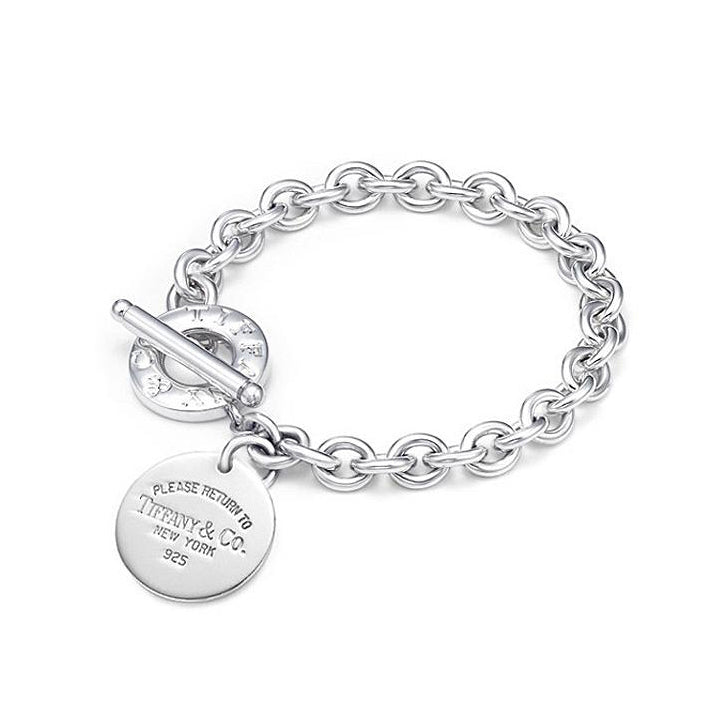 TIF81089453 light gold round buckle bracelet