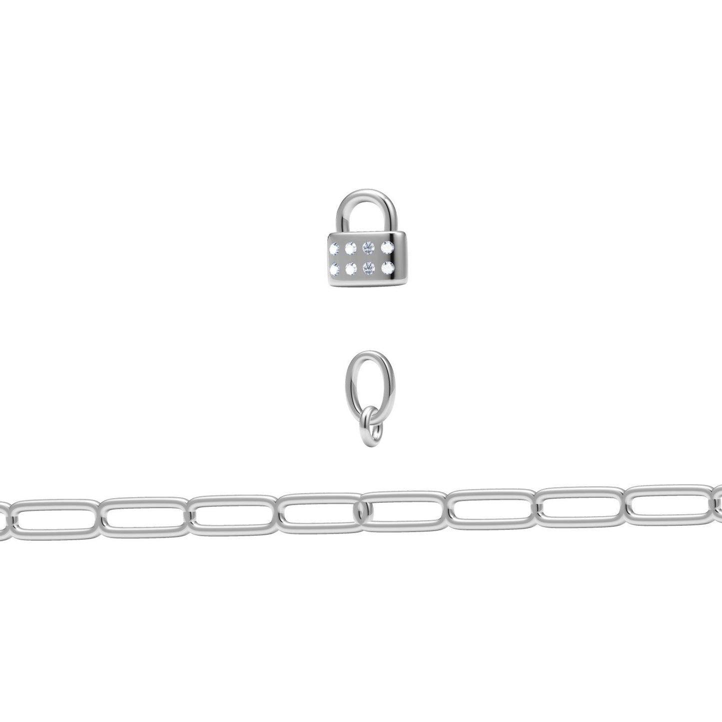TIF68842973 diamond lock bracelet