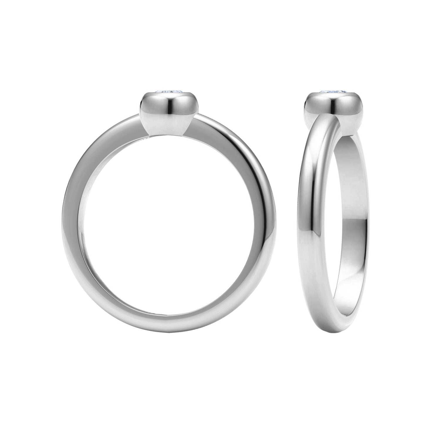 TIF47875204 single diamond bezel setting ring