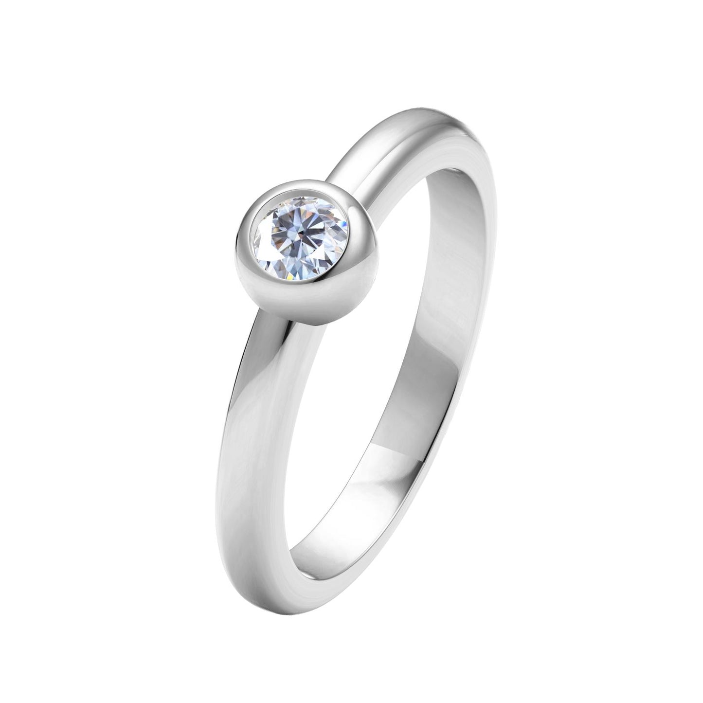 TIF47875204 single diamond bezel setting ring