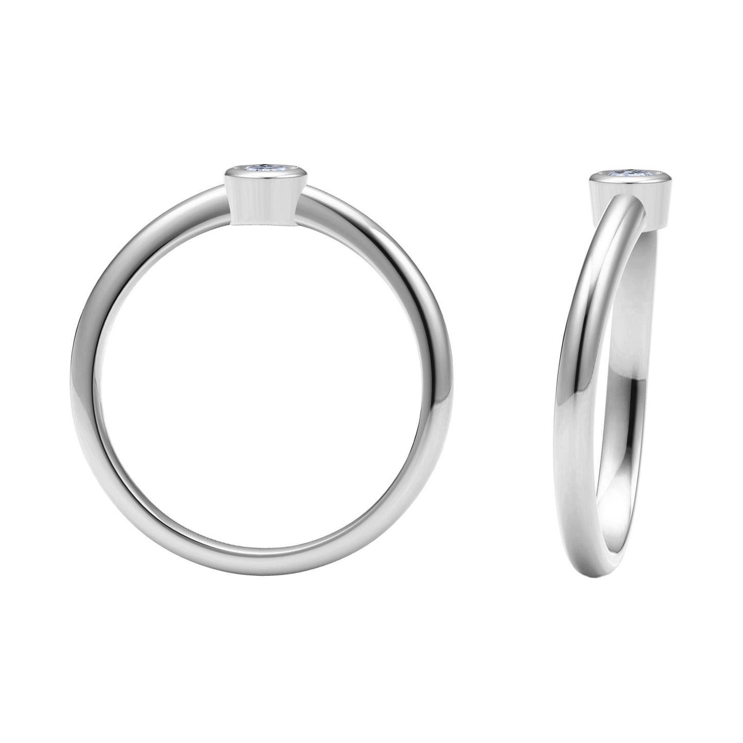 TIF69104960 bezel set bright gold arm ring