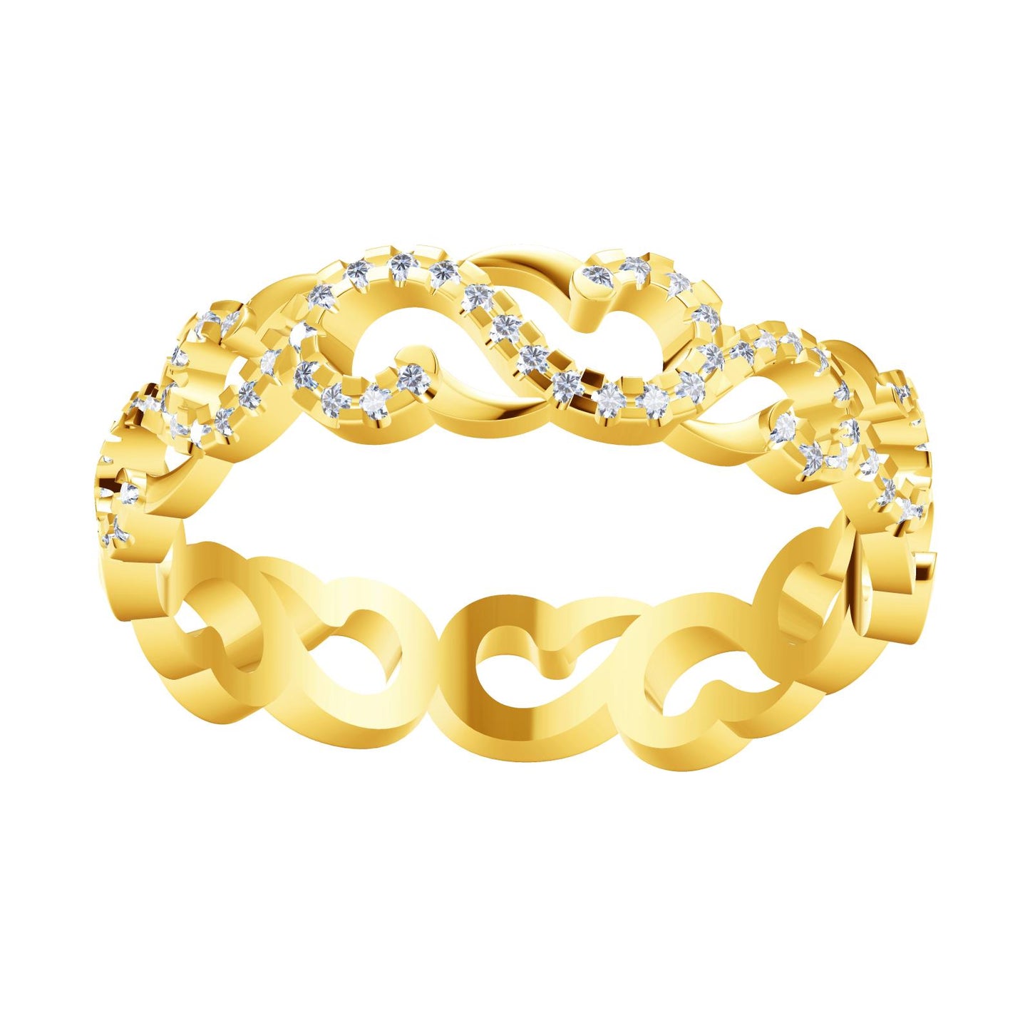 TIF76229668 diamond S hollow ring