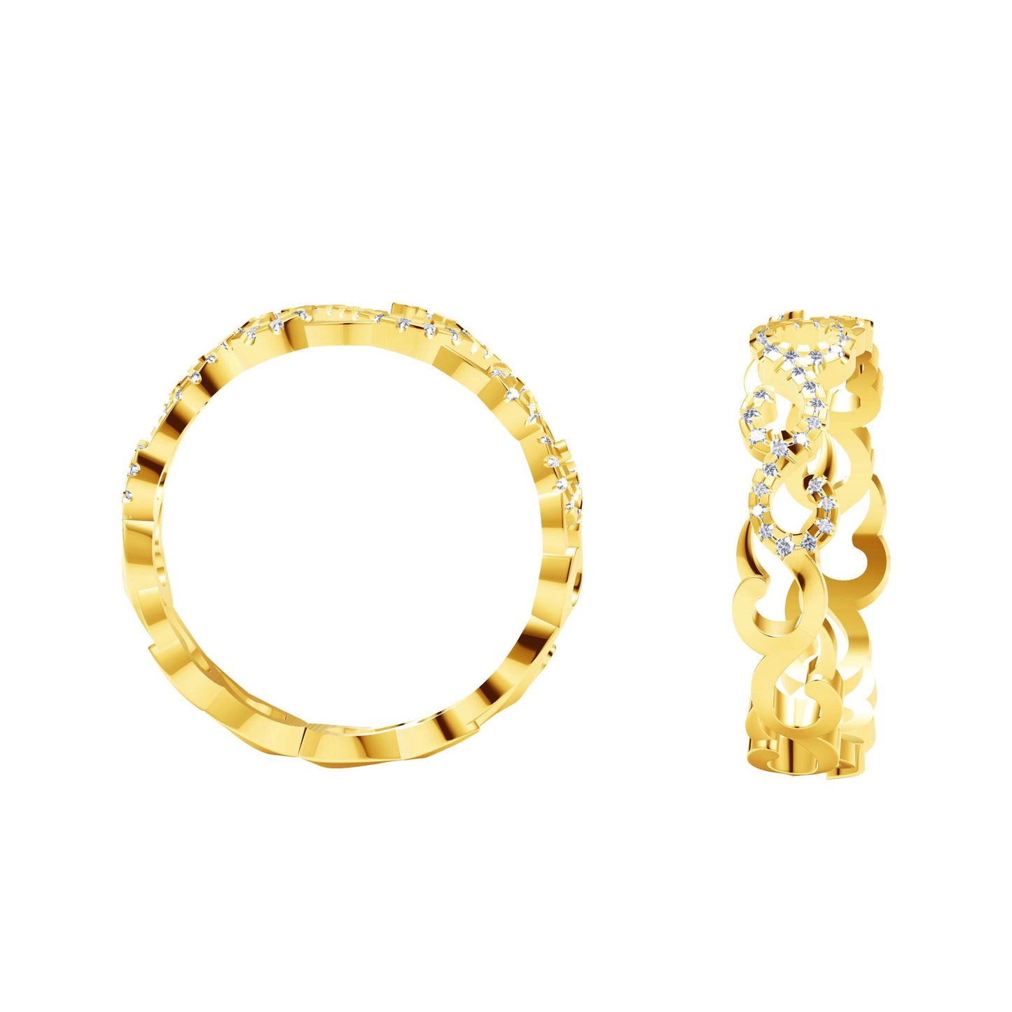 TIF76229668 diamond S hollow ring