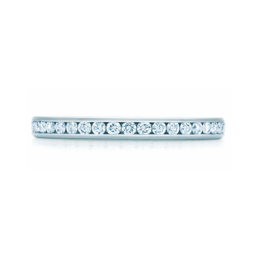 TIF88226457 grooved inlaid full diamond ring