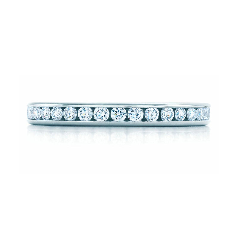 TIF24106798 grooved inlaid full diamond ring