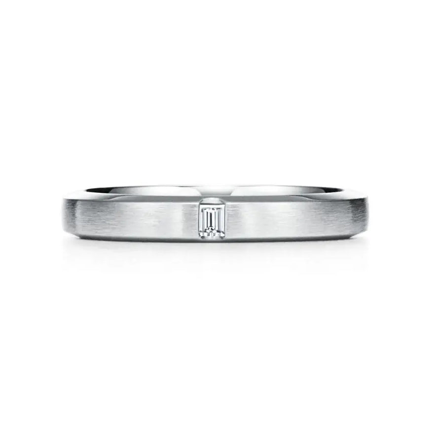 TIF10554358 square diamond matte strip ring